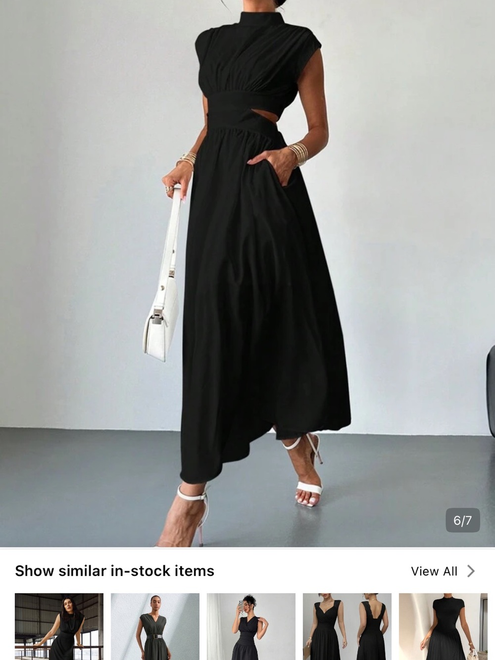 Elegant Black Cutout Maxi Skirt